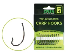 ZFISH Teflonové Háčiky s protihrotom Curved Shank (10ks)