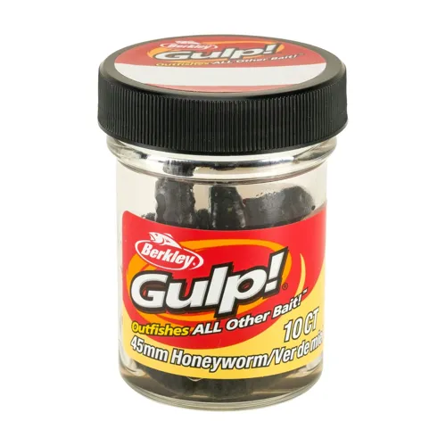 BERKLEY Osie larva Gulp! Honey Worm 4.5cm Black, 10ks
