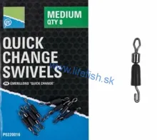 PRESTON Obratlík Quick Change Swivels Small (8ks)