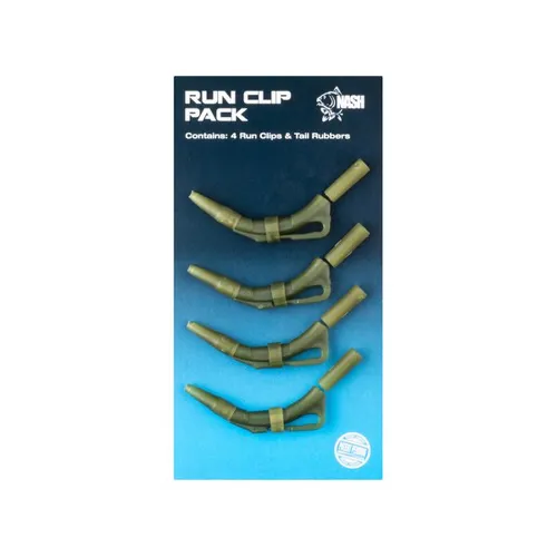 NASH  Závesky Run Clip Pack Weed Green, 4ks