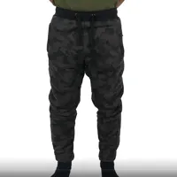 MIKBAITS Tepláky Black Camou Jogger Sherpa veľ. L