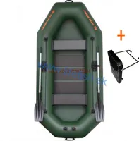 KOLIBRI Čln K-280 T zelený, lamelová podlaha + držiak