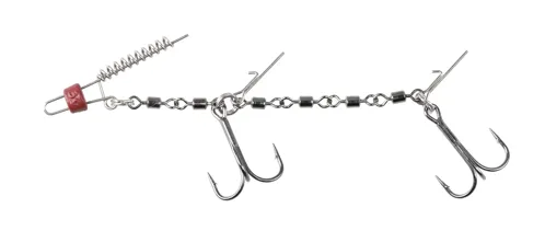 MIKADO Zbrojená montáž Jaws Double Evo Stinger XL 30kg, Treble Hook veľ. 2/0, záťaž 5/10/1