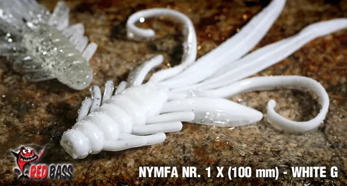 REDBASS Nymfa X 10cm White G (1ks)