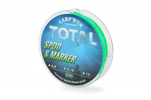 CARP´R´US Šnúra Total Spod/Marker Braid Fluo green 0.19mm, 6.8kg/15lb (300m)
