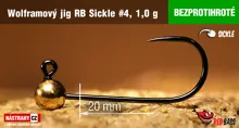 REDBASS Wolframový jig Sickle #4, 1.0 g G