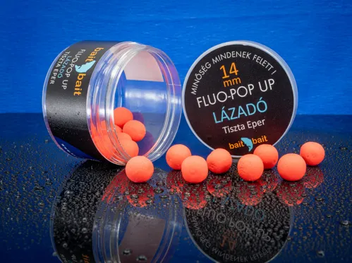 BAIT BAIT Fluo Pop Up Lázadó Jahoda 14 mm,  50g