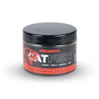 MIKBAITS Catfish boilies v dipe Pečeň Halibut 30x25mm, 500ml