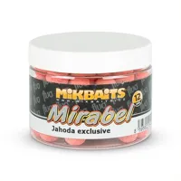 MIKBAITS Mirabel Fluo boilie Jahoda 12mm, 150ml