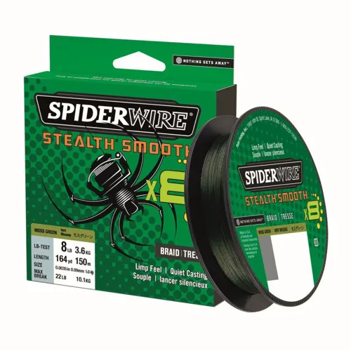 SPIDERWIRE Šnúra Stealth Smooth 8 Zelená (150m)
