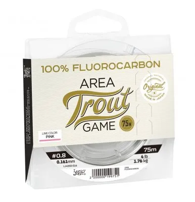 LUCKY JOHN Fluorocarbon AREA TROUT GAME PINK Line (75m)