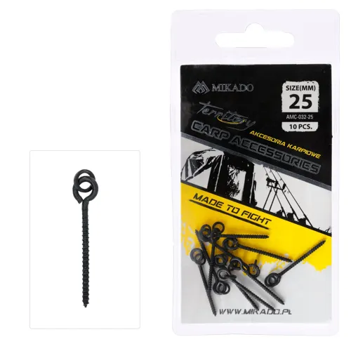 MIKADO Skrutka na boilies s krúžkom 25mm (10ks)