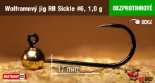 REDBASS Wolframový jig Sickle #6, 1.0g G