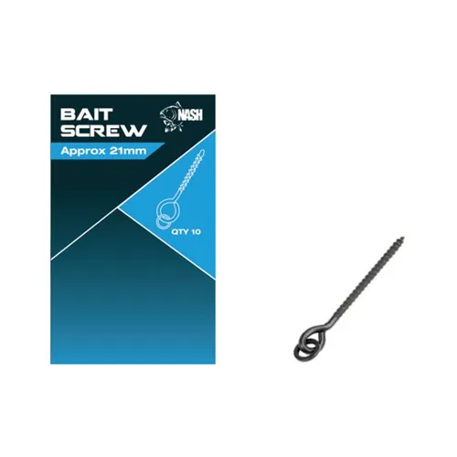 NASH Skrutka na boilies s krúžkom 21mm, 10ks