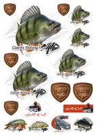 GIANTS FISHING Mix nálepiek Giants Fishing Ostriež (17ks)