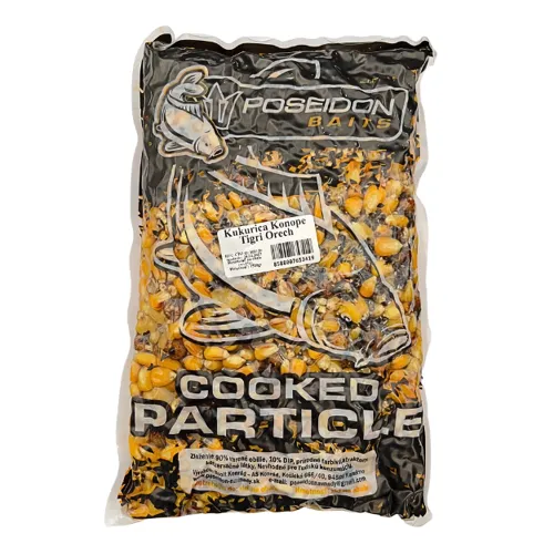 POSEIDON BAITS Partikel 3Mix Kukurica Konope Tigrí orech, 1.5kg