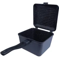 RIDGEMONKEY Panvica Connect Deep Pan &amp; Griddle Granite Edition Standard (18x15.5x10cm)