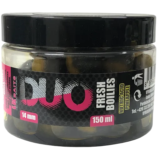 LK BAITS DUO X-Tra Fresh Boilies Nutric Acid-Pineapple 14mm (150ml)