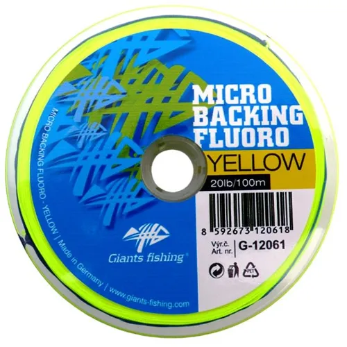 GIANTS FISHING Micro Backing Fluoro-Yellow 20lb, 100m