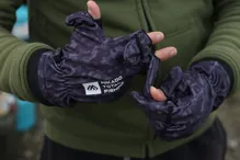 MIKADO Rukavice Softshell čierné Camo (5)