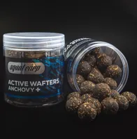 SQUAT CARP Active Wafters Anchovy+neutrálne vyvážené boilies 150g (rozpustné)