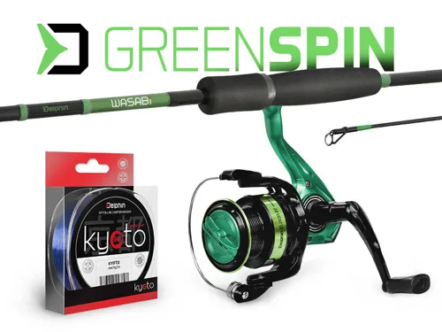 DELPHIN Prívlačový set GreenSPIN 30g, 2.10m + 2T + 0.234mm