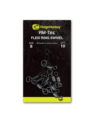 RIDGEMONKEY Obratlíky Flexi Ring Swivel 10ks