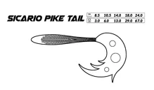 MIKADO Nástraha Sicario Pike Tail 8.5cm Bream (4ks) (1)