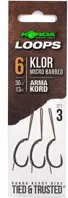KORDA Hotové Montáže Loop Rigs Klor veľ. 6, 30lb, 3ks