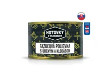HOTOVKY Z PLECHOVKY Fazuľová polievka s údeným a klobásou 400ml