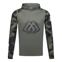 MIKADO Funkčné tričko s kapucňou a nakrčníkom UPF Filter Green Camo