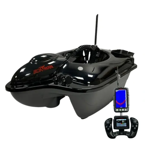 BOATMAN Zavážacia lodička Fighter Pro s GPS a Echolotom Čierna