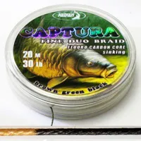 KATRAN Pletenka Duo Captura Brown Green Black 20m, 30lb