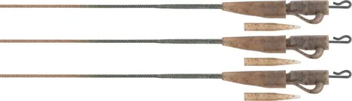 FOX Montáž Edges Camo Leadcore Lead Clip Leaders 50lb, 75cm, 3ks