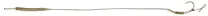 MIKADO Kaprový nadväzec "Anti-Blow Out Rig" 23cm, pletená šnúrka (2ks)