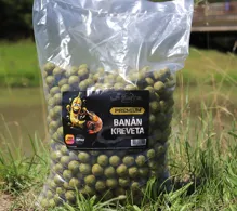 LF BAITS Kŕmne boilie Premium Banán Kreveta 5kg (5)