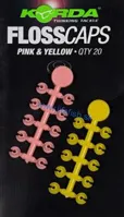 KORDA Zarážky Floss Caps Pink/Yellow (ružové/žlté) 20ks