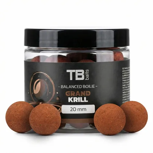 TB BAITS Vyvážené Boilie Balanced + Atraktor Grand Krill 100g