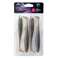 FOX RAGE Nástraha Slick Shad Ultra UV Motor Oil 13cm (4ks)