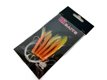 LK BAITS Nadväzec na more s perím 1/0, 0.60/0.45mm, Červeno žltý