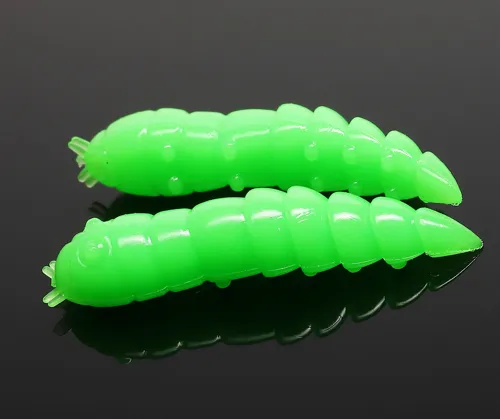LIBRA LURES Kukolka 27 Hot Green 026  (15ks) syrová príchuť