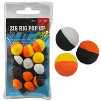 GIANTS FISHING Penové plávajuce boilie Zig Rig Pop-Up mix farieb 14mm, 12ks