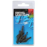 GIANTS FISHING Klipy na olovo Swivel Lead Clips Zelené 5ks