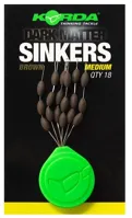 KORDA Stopér Sinkers Medium Gravel Brown 18ks