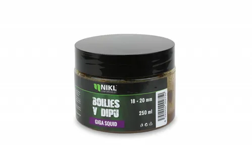 NIKL Boilies v dipe Giga Squid 18-20mm, 250g