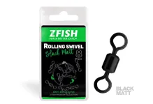 ZFISH Obratlík Rolling Swiwel Black Matt veľ. 8, 10ks