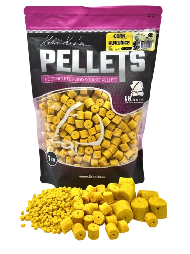 LK BAITS Kukuričné Pelety Corn Pellets 1kg, 4mm