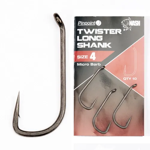 NASH Háčik s protihrotom Twister Long Shank (10ks)