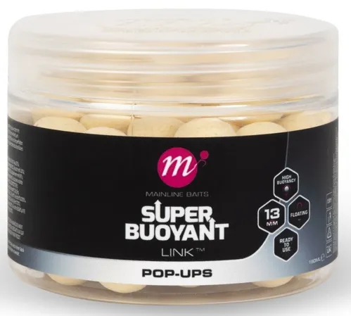 MAINLINE Boilie Super Buoyant Pop-Ups Link White 13mm, 150ml