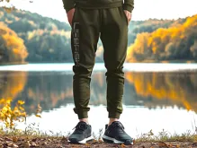 LF COLLECTION Tepláky zelené, Camo Lifefish